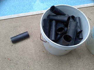 pool cover plastic tubes everywhere